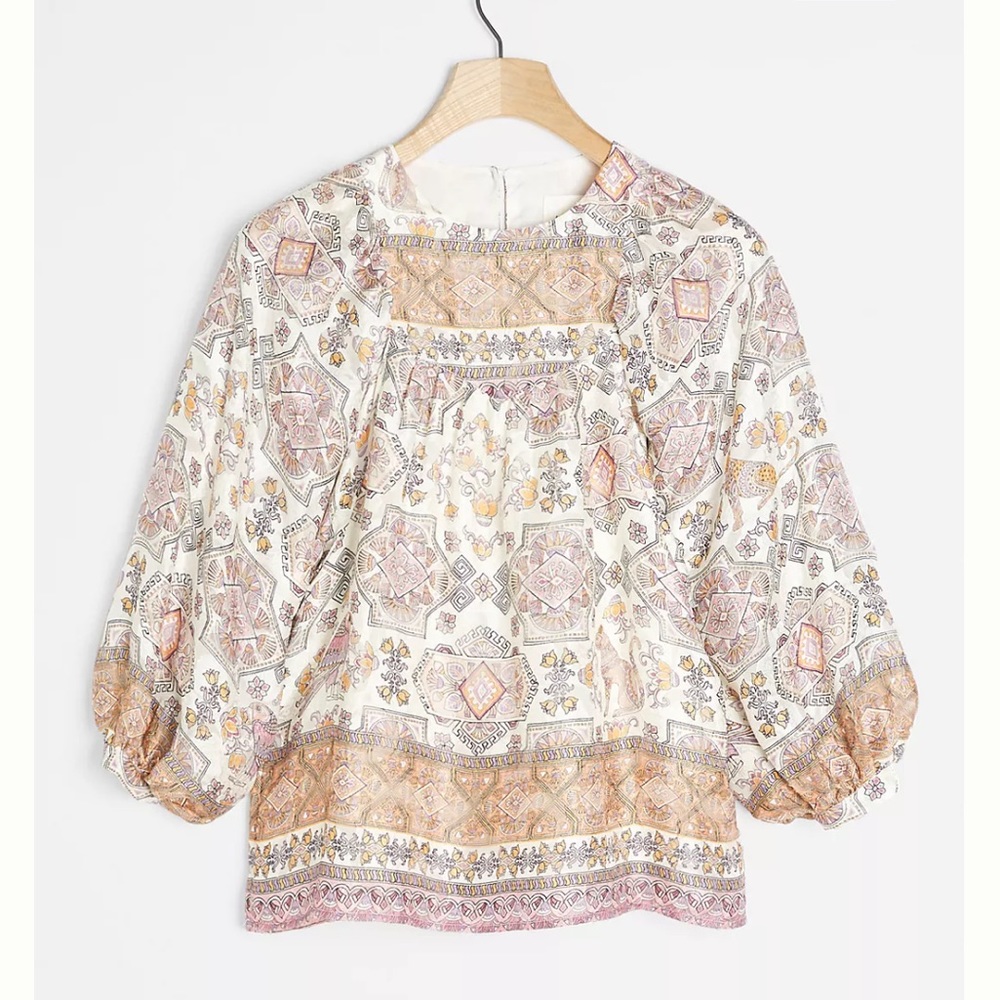 Anthropologie Flora Silk Blouse